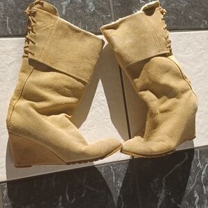 Colin Stuart Suede (Leather) Wedge Boots